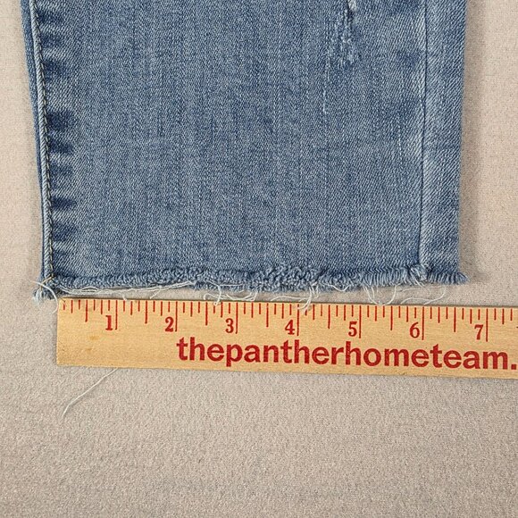 Judy Blue Jeans Womens 7/28 Blue Denim Boyfriend Fit Distressed Stretch Mid - Picture 15 of 16